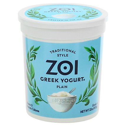 Zoi Greek Yogurt Plain Traditional Style - 32 Oz - Image 3