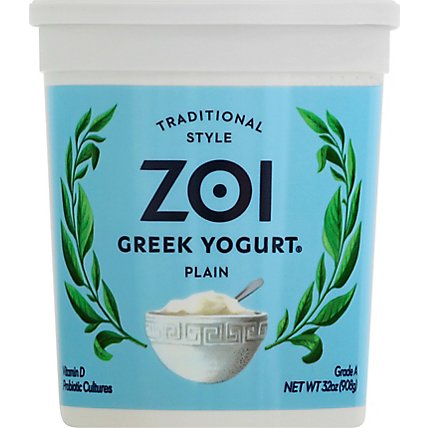 Zoi Greek Yogurt Plain Traditional Style - 32 Oz - Image 2