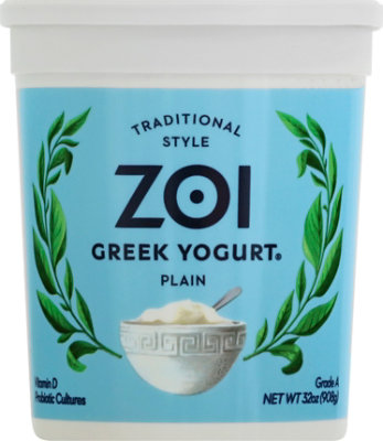 Zoi Greek Yogurt Plain Traditional Style - 32 Oz - Image 2