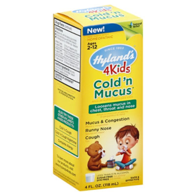 Hylands Cold & Mucus 4 Kids - 4 Oz - Image 1