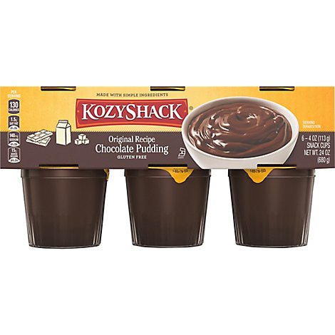 Kozy Shack Original Recipe Chocolate Pudding 6 Count - 24 Oz