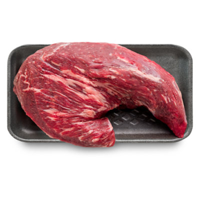 Beef USDA Choice Roast Loin Tri Tip Whole Untrimmed In Bag - 5.0 Lb