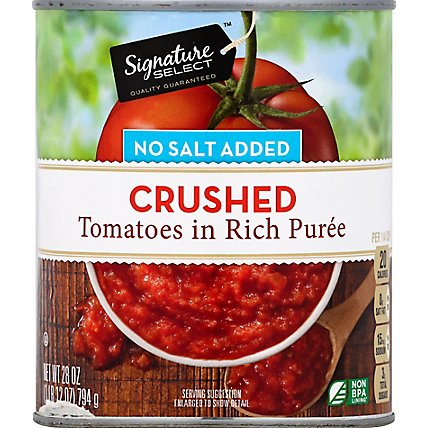 Signature SELECT Tomatoes Crushed in Rich Puree No Salt Added - 28 Oz - Image 2
