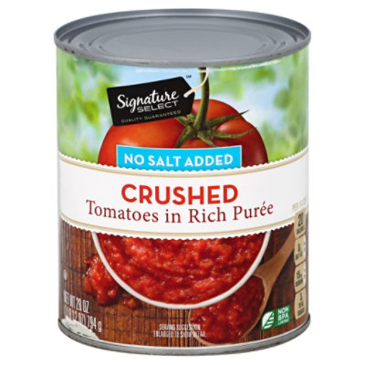 Signature SELECT Crushed In Rich Puree No Salt Added Tomatoes - 28 Oz - Image 1