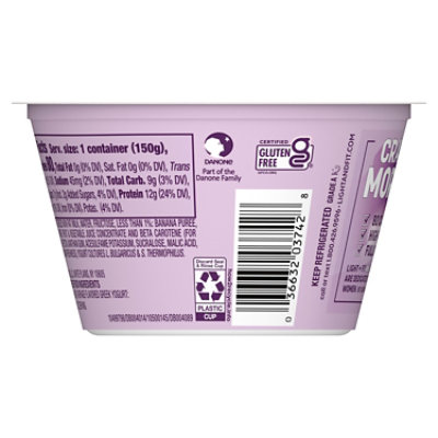 Light + Fit Nonfat Gluten Free Banana Cream Greek Yogurt - 5 Oz - Image 2