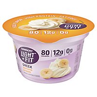 Dannon Light + Fit Non Fat Gluten Free Banana Cream Greek Yogurt - 5 Oz - Image 1