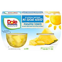Dole Pineapple Tidbits No Sugar Added Cups - 4-4 Oz - Image 3