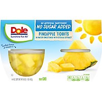 Dole Pineapple Tidbits No Sugar Added Cups - 4-4 Oz - Image 2