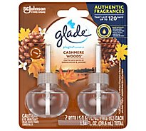 Glade Plugins Cashmere Woods Scented Oil Air Freshener Refill 2 Count - 1.34 Oz