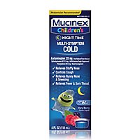 Mucinex Children Nighttime Cold Multi Symptom Liquid Very Berry Flavor  - 4 Fl. Oz. - Image 2