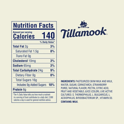 Tillamook Oregon Strawberry Low Fat Yogurt - 32 Oz - Image 6