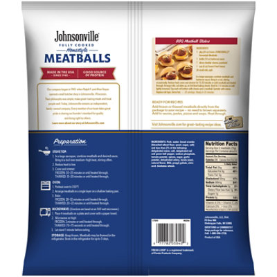 Johnsonville Meatballs Homestyle Fully Cooked 28 Meatballs - 24 Oz - Image 2
