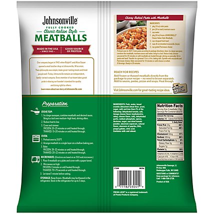 Johnsonville Meatballs Classic Italian Style Cooked 28 Meatballs - 24 Oz - Image 4