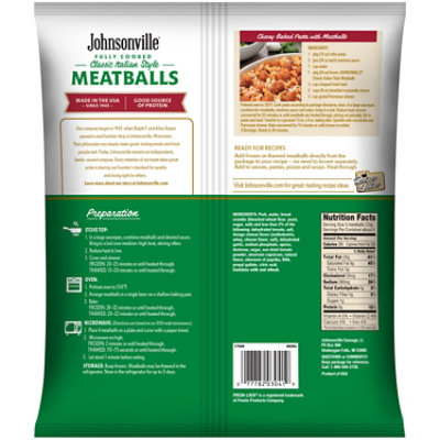 Johnsonville Meatballs Classic Italian Style Cooked 28 Meatballs - 24 Oz - Image 2