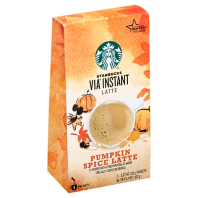 Starbucks Via Instant Latte Pumpkin Spice - 5-1.12 Oz