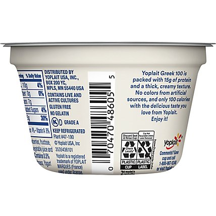 Yoplait Yogurt Greek 100 Calories Fat Free Strawberry Banana - 5.3 Oz - Image 6