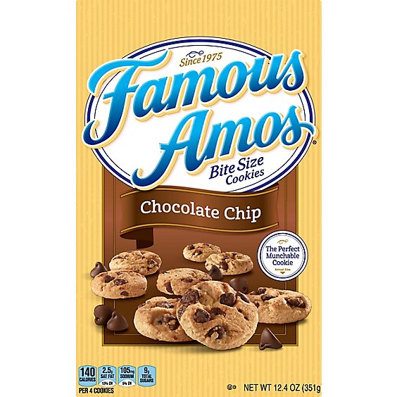 Famous Amos Cookies Chocolate Chip Bite Size - 12.4 Oz