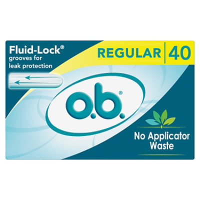 o.b. Original Tampons Digital Applicator Free Regular Absorbency - 40 Count  - Randalls