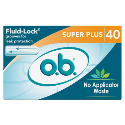 o.b. Original Tampons Digital Applicator Free Super Plus Absorbency - 40 Count - Image 1