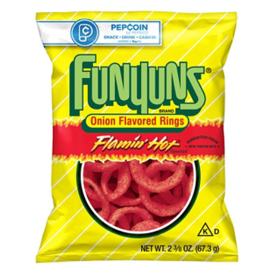 Funyuns Onion Flavored Rings Flamin Hot - 2.38 Oz