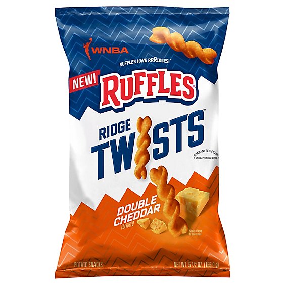  Ruffles Double Cheddar Flavored Twists Potato Snacks - 5.5 Oz
