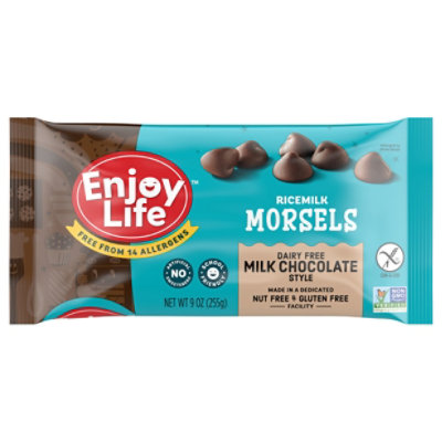 Enjoy Life Chocolate Ricemilk Baking Morsels - 9 Oz.  - Image 1