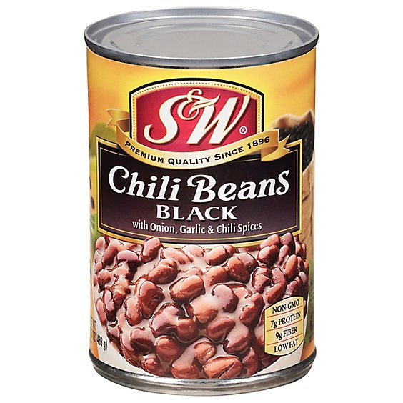 S&W Beans Chili Black - 15.5 Oz