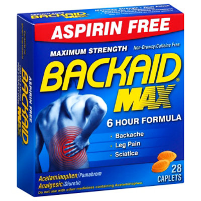 Backaid Max Maximum Strength Caplets - 28 Count