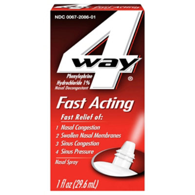4 Way Nasal Spray Fast Acting - 1 Fl. Oz. - Image 1