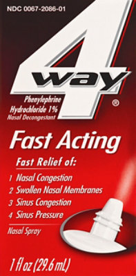 4 Way Nasal Spray Fast Acting - 1 Fl. Oz. - Image 2