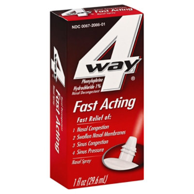 4 Way Nasal Spray Fast Acting - 1 Fl. Oz. - Image 1