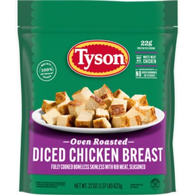 Tyson Grilled & Ready Diced Oven Roasted Chicken Breast - 22 Oz - Image 1