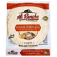 Mi Rancho Mamas Tortilla Flour Burrito Size Bag 8 Count - 20 Oz - Image 1