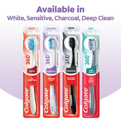 Colgate 360° Enamel Health Extra Soft Manual Toothbrush for Sensitive Teeth - Each - Image 4
