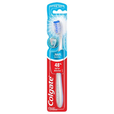 Colgate 360° Enamel Health Extra Soft Manual Toothbrush for Sensitive Teeth - Each