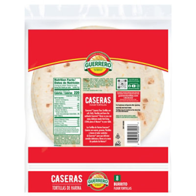 Guerrero Caseras Flour Tortillas Burrito Size - 8 Count - Image 2