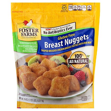 Foster Farms Chicken Breast Nugget Gluten Free - 18 Oz
