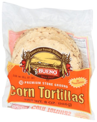 Bueno Tortillas Corn Premium Stone Ground Bag 12 Count - 8 Oz - Image 4