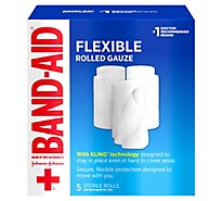 BAND-AID Gauze Rolled Medium Value Pack - 5 Count