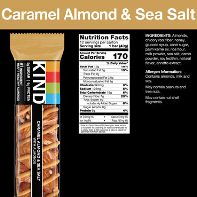KIND Bar Nuts & Spices Caramel Almond & Sea Salt - 12-1.4 Oz - Image 2