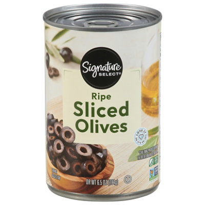 Signature SELECT Olives Sliced Ripe - 6.5 Oz - Image 1