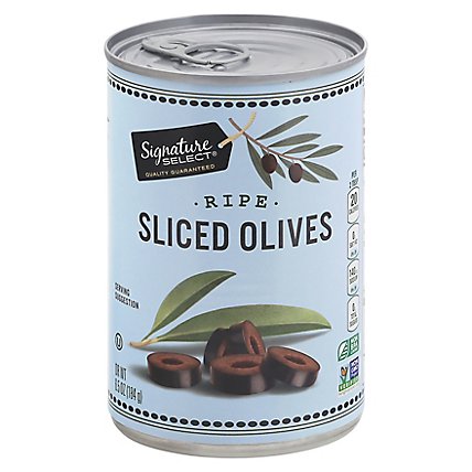 Signature SELECT Olives Sliced Ripe - 6.5 Oz - Image 1