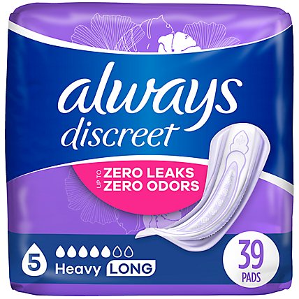 Always Discreet Heavy Long Incontinence Pads - 39 Count - Image 2