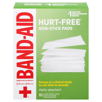 BAND-AID Pads Non-Stick Large - 10 Count - Image 3