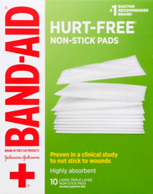 BAND-AID Pads Non-Stick Large - 10 Count - Image 2