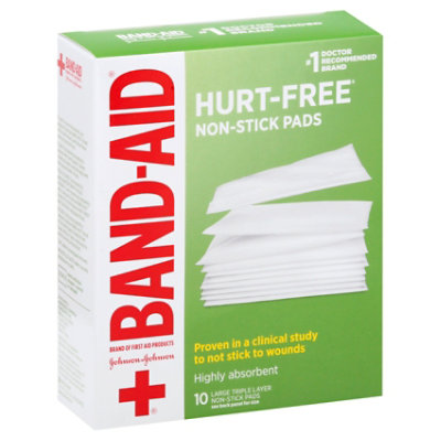 BAND-AID Pads Non-Stick Large - 10 Count - Image 1