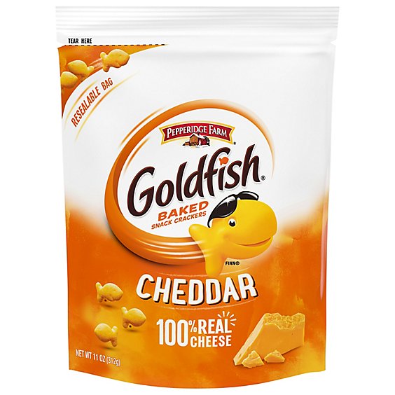 Pepperidge Farm Goldfish Crackers Baked Snack Cheddar On The GO Pack - 11 Oz