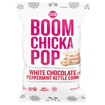 Angie's BOOMCHICKAPOP White Chocolate & Peppermint Flavored Kettle Corn Popcorn - 4.5 Oz