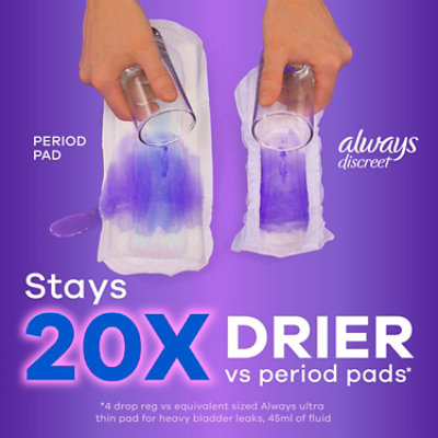 Always Discreet Light Absorbency Up To 100% Leak Protection Incontinence Pads - 30 Count - Image 4