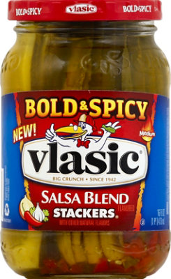 Vlasic Stackers Pickles Bold & Spicy Salsa Blend - 16 Fl. Oz. - Safeway